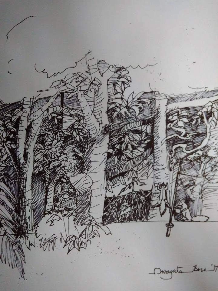 Portrait painting by Swagata Bose